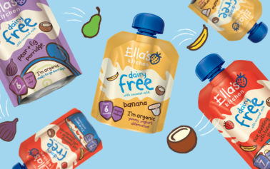 Ella’s Kitchen moves into dairy free category with packaging design by Brandon