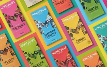 Butterfly Cannon create a big chunk of quirky, sustainable & delicious fun with their brand redesign for Montezuma’s Chocolates