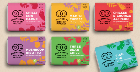“F&f create brand identity for Community Kitchen Project, where sharing goodness is front and centre”