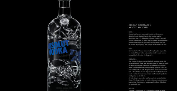 Absolut Comeback / Recycle – Sustainability wins with bold redesign.