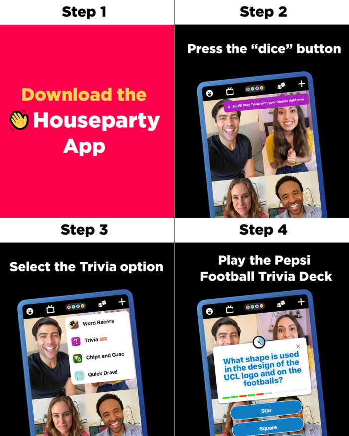 PEPSI MAX Partners With Houseparty To Host The Ultimate Trivia Deck Based On The UEFA Champions League