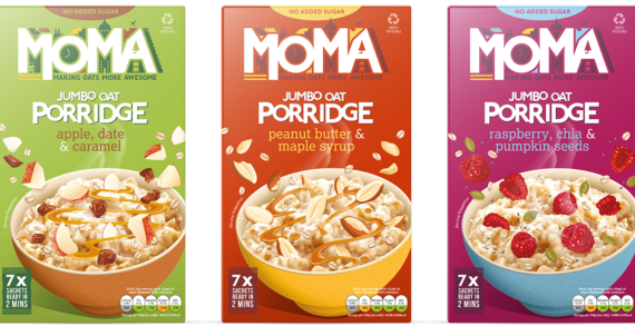 MOMA Launches Three New, No Added Sugar, Porridge Flavours