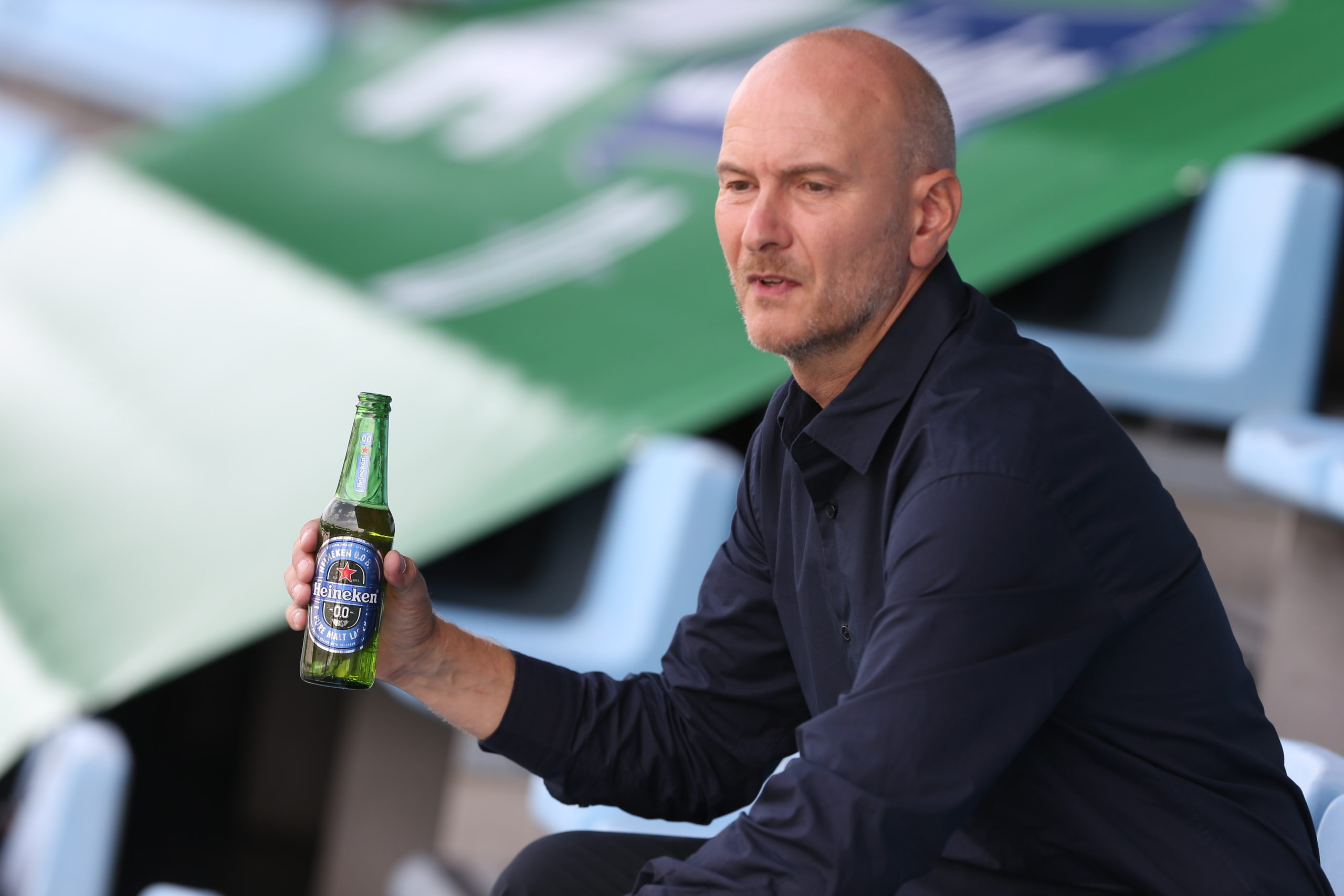 Maurizio Marchini enjoys a Heineken 0.0 after his performance