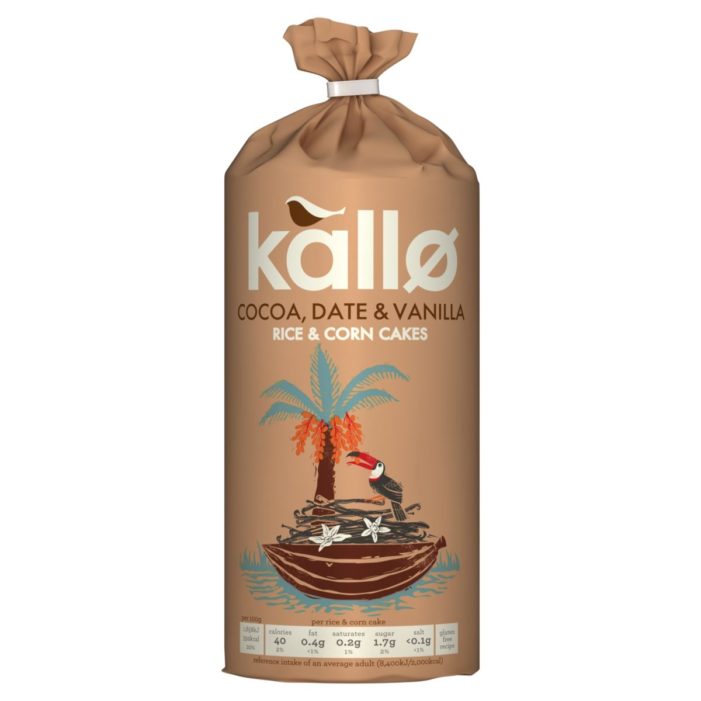 New KALLØ Cocoa, Date & Vanilla Rice & Corn Cakes To Hit Shelves
