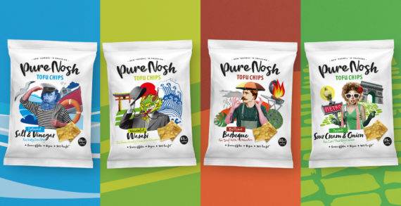 Slice Design creates branding and packaging for new vegan tofu chips