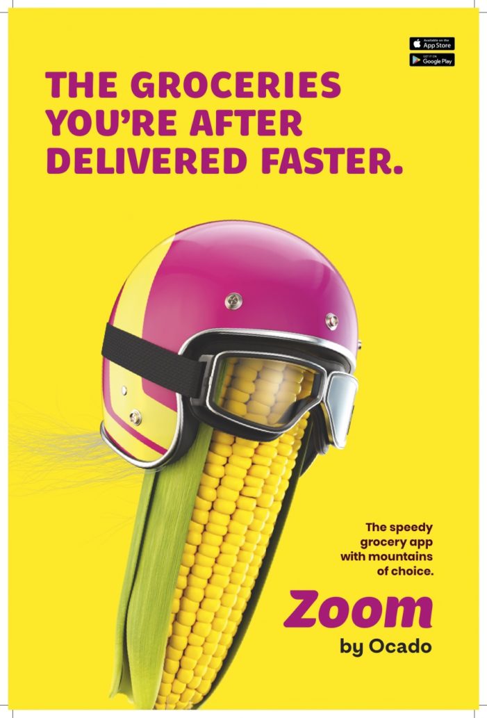 New advertising campaign by St Luke’s for launch of rapid grocery delivery service Zoom by Ocado
