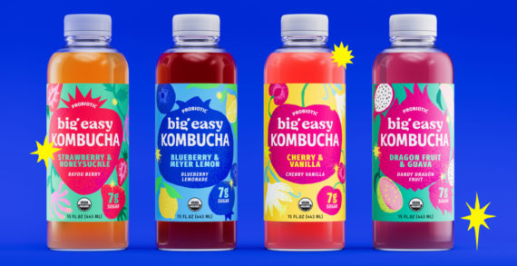 Vault49 Unveils Flavor-Forward Illustrative Packaging Redesign For Big Easy’s Kombucha Line