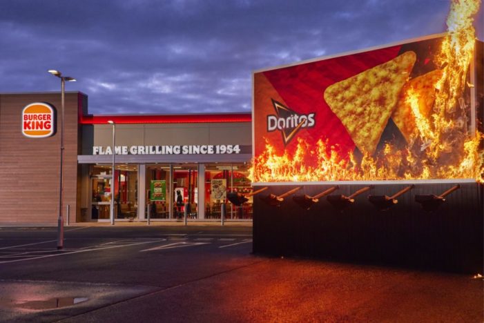 <a><strong>DORITOS MARKS START OF BOLD NEW PARTNERSHIP WITH BURGER KING BY FLAME-GRILLING ITS OWN AD</strong></a>