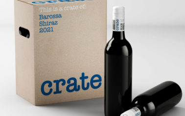 Crate propels sustainable packaging to the next level with the world’s first label-less wine, designed by Denomination