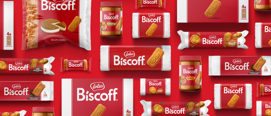 Cult status Belgian cookie brand Lotus Biscoff launches an impactful new global brand identity and packaging design created by BrandMe, in a move to modernise and hero Biscoff globally.