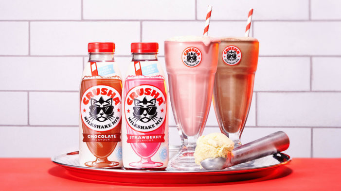 Crusha undergoes a major reimagining as it recreates the authentic modern diner milkshake experience in the home with a disruptive new identity by Outlaw