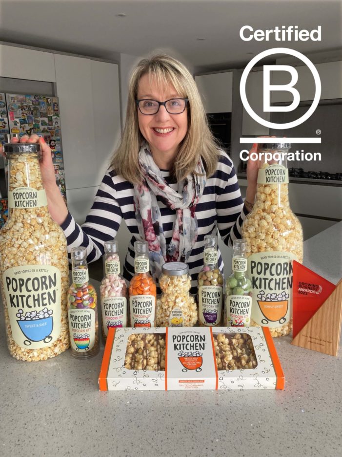 POPCORN KITCHEN JOINS 2,000 STRONG FAMILY OF PURPOSE-LED BUSINESSES IN UK BY SECURING   B-CORP STATUS