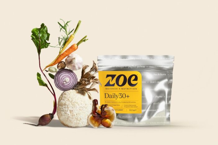 Butterfly Cannon creates ZOE’s first own-brand product; the category-defining wholefood supplement Daily30+