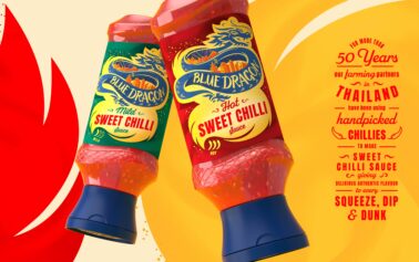 Squeeze, Dip, Dunk.  Sweet Chilli Sauce the right way, with Blue Dragon’s all new squeezy condiment bottle!