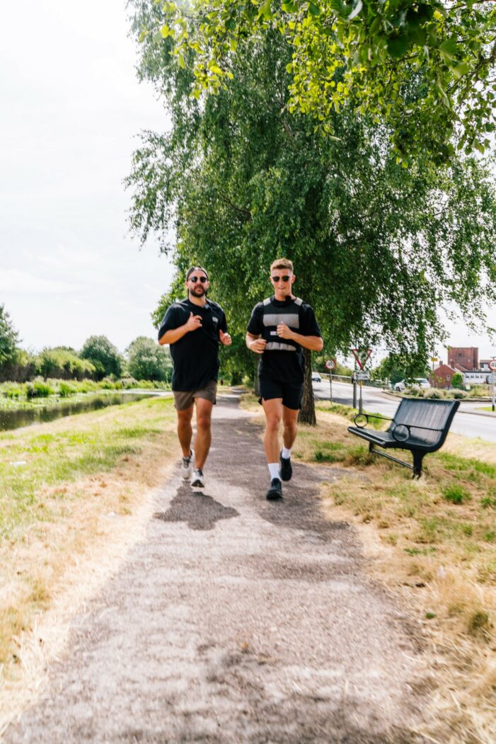 GREAT WORK FRIENDS RUN NORTH RUN, EACH WITH HALF A FREEZER ON THEIR BACK TO RAISE AWARENESS FOR MENS’ MENTAL HEALTH