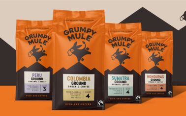 A Kick-Ass relaunch for Grumpy Mule Coffee.