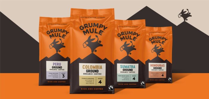 A Kick-Ass relaunch for Grumpy Mule Coffee.