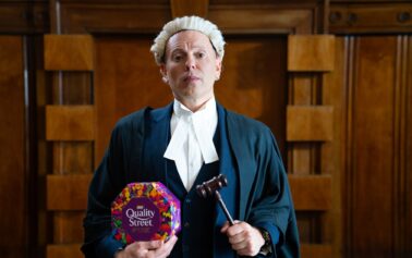 Rob Rinder heads back to the courts in his biggest case yet – the trial of the Quality Street paper tub