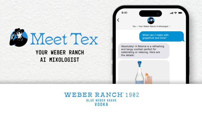 WEBER RANCH VODKA INTRODUCES ‘TEX,’ A FIRST-OF-ITS KIND PERSONALIZED ARTIFICIAL INTELLIGENCE MIXOLOGIST
