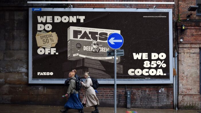 FATSO LAUNCHES FIRST OOH CREATIVE CAMPAIGN FOR BLACK FRIDAY, PAIRING SUSTAINABILITY PUSH WITH NEW LIMITED EDITION BAR: DEEP BREW