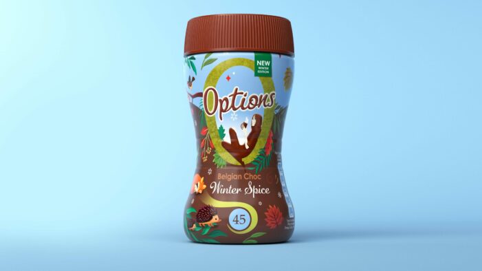 Boundless Brand Design Brings a Cosy Winter Scene to Life for Options Hot Chocolate Winter Spice Limited Edition