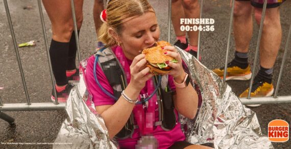 Burger King UK rewards marathon runners with a Whopper of a finish
