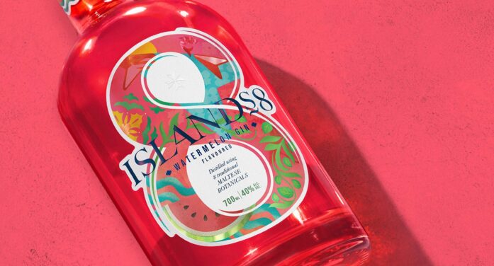 Islands8 gin launches summery watermelon variant – with ‘design flex’ by bluemarlin