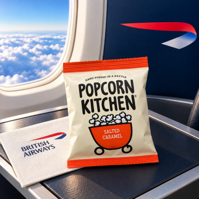 British Airways Adopts Popcorn Kitchen To Meet Its Gourmet Sweet Snacking Commitments