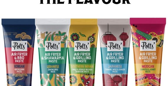 Potts’ Sets The Pace When It Comes To Launching a 5-Strong Portfolio of Air Fryer Pastes In 100% Recyclable Aluminium Tubes